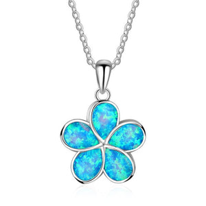 Flower opal Halsband